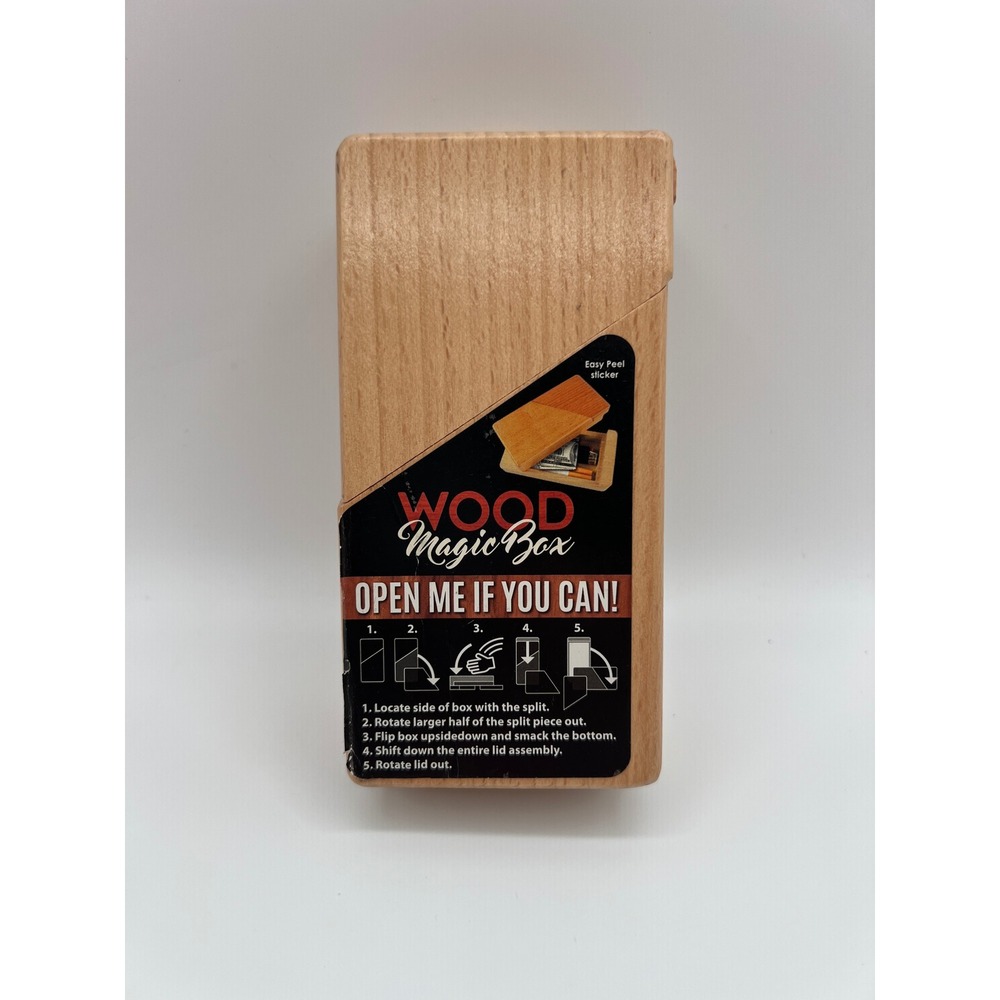 Smokezilla Wood Magic Box Puzzle Stash Box Natural Wood Trick Gift Box 23154